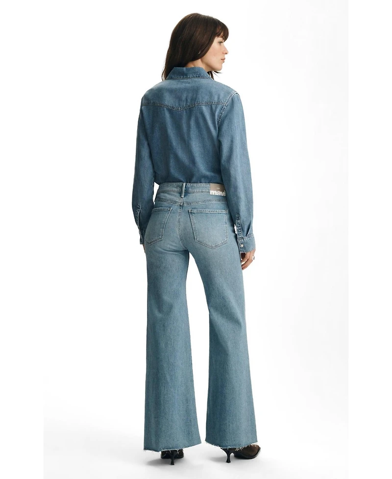 Mavi Jeans Women's Grace Mid Rise Flare