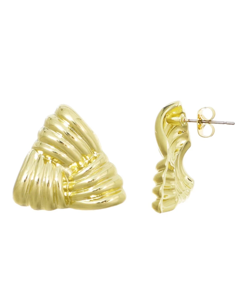 Adornia Gold Statement Triangle Stud Earrings