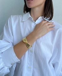 Adornia Gold-Plated Twist Cuff Bracelet