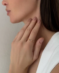 Adornia Gold Cubic Zirconia Rainbow Eternity Band Ring