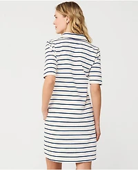 Lands' End Women's Starfish Elbow Sleeve Polo Dress