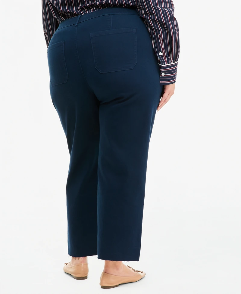 On 34th Plus Raw-Hem Straight-Leg Pants, Macy's Exclusive