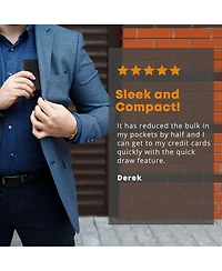Conceal Plus Men's Card Blocr Rfid Blocking Card Holder Pop Up Wallet for Men - Minimalist Front Pocket Wallet with Internal Cash Id Storage