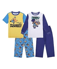 Dog Man Big Boys Squirrel 4-Pack Pajama Set-14