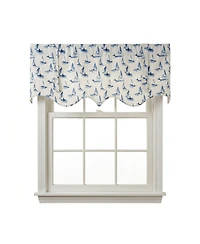 Rlf Home 100percentage Cotton Sailboats Regal With Lining Rod Pocket Window Valance