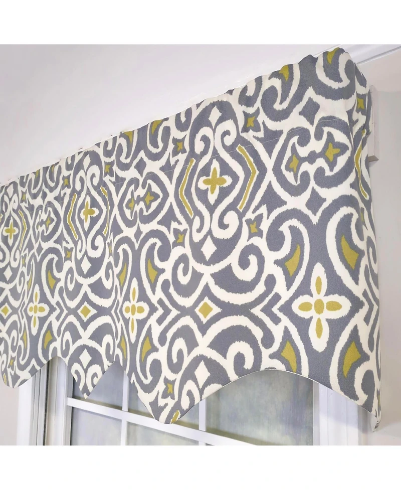 Rlf Home 100percentage Cotton Diomedes Regal With Lining Rod Pocket Window Valance