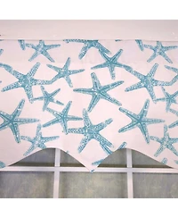 Rlf Home 100percentage Cotton StarFish Regal With Lining Rod Pocket Window Valance