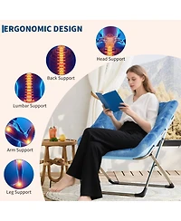 homfan Collapsible Faux Fur Saucer Chair