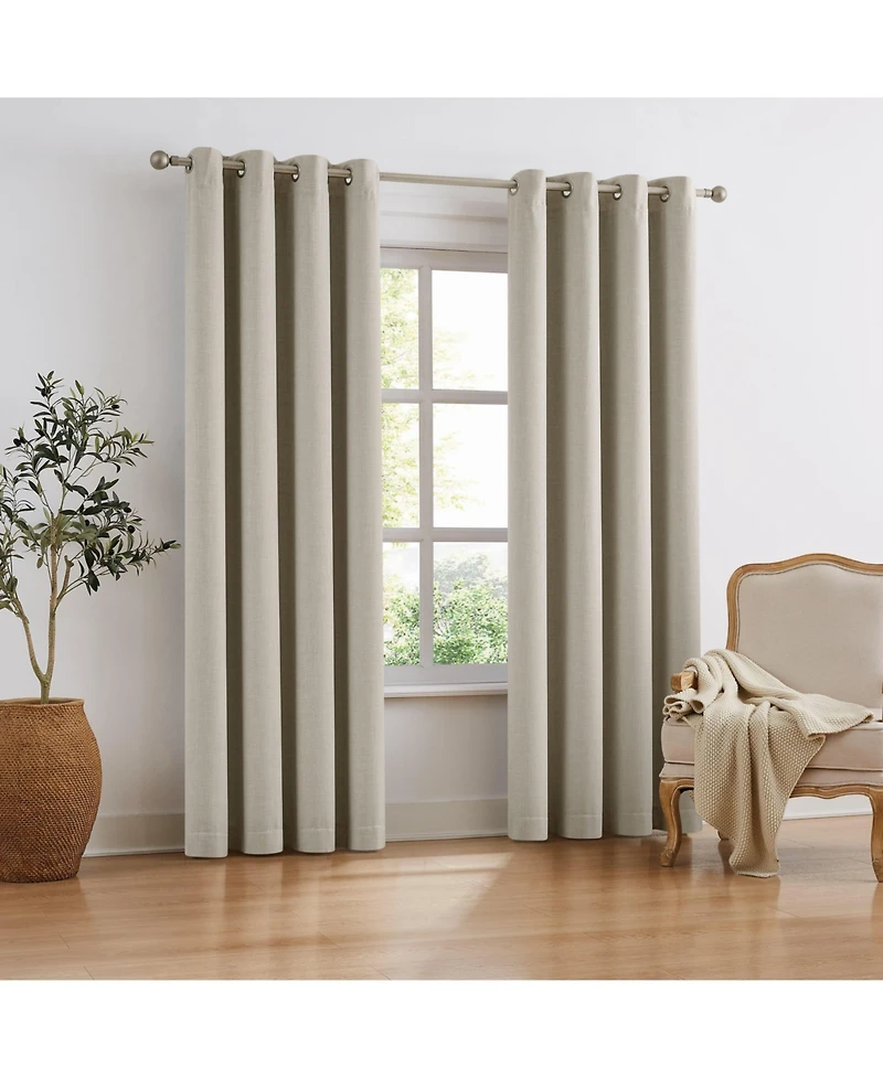 Tru-barrier Window Solutions Sun Barrier Snap Blackout Liner Panel 2 Piece Curtain