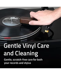 Fluance Record and Stylus Cleaning Kit with Velvet Record Brush and Turntable Stylus Brush