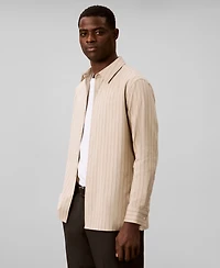 Calvin Klein Men's Pinstripe Classic Long-Sleeve Shirt