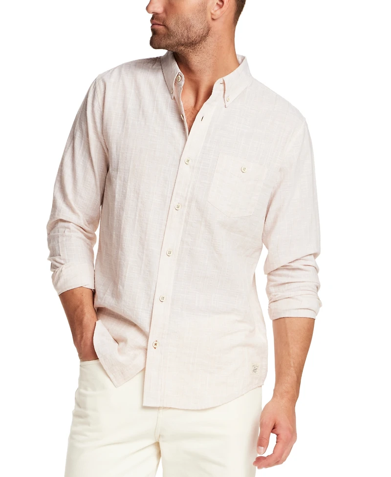 Weatherproof Vintage Men's Vertical Dobby Long-Sleeve Shirt