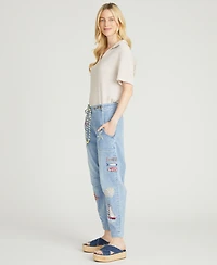 Driftwood Women's Twyla Going Coastal Wide-Leg Barrel Jeans