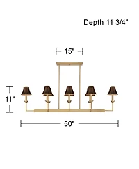 Possini Euro Design Kime 50inch Wide 8-Light Island Chandelier Shades