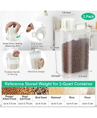 Aronkl Portable Pet Food Storage Container with Cat Can Cover