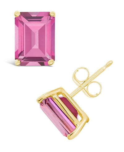 Pink Topaz (4 ct. t.w.) Stud Earrings 14K Yellow Gold or White
