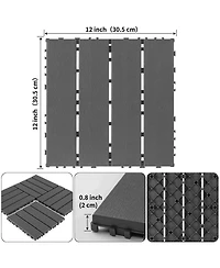 Streamdale Furniture Interlocking Waterproof Decking Tiles