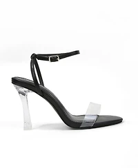Berness Women's Nature Clear Strap Heel Sandals