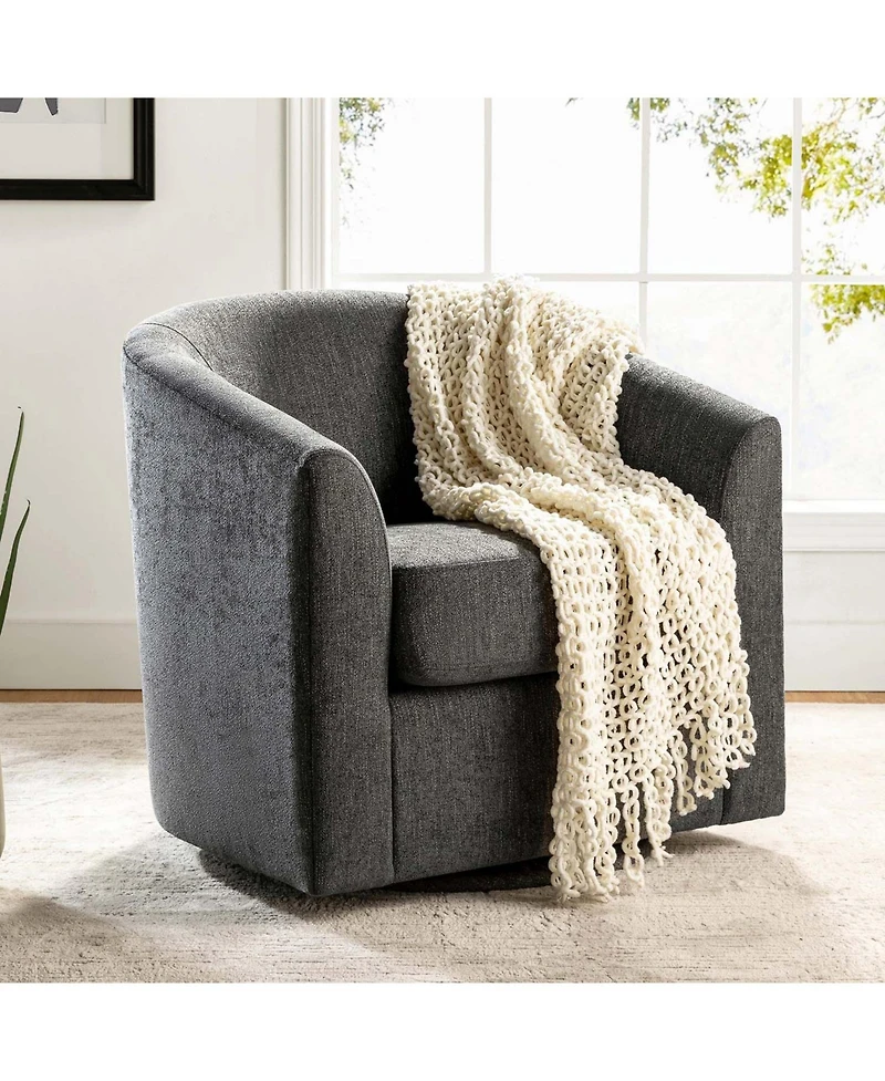 Hulala Home Amiir Upholstered Swivel Accent Chair