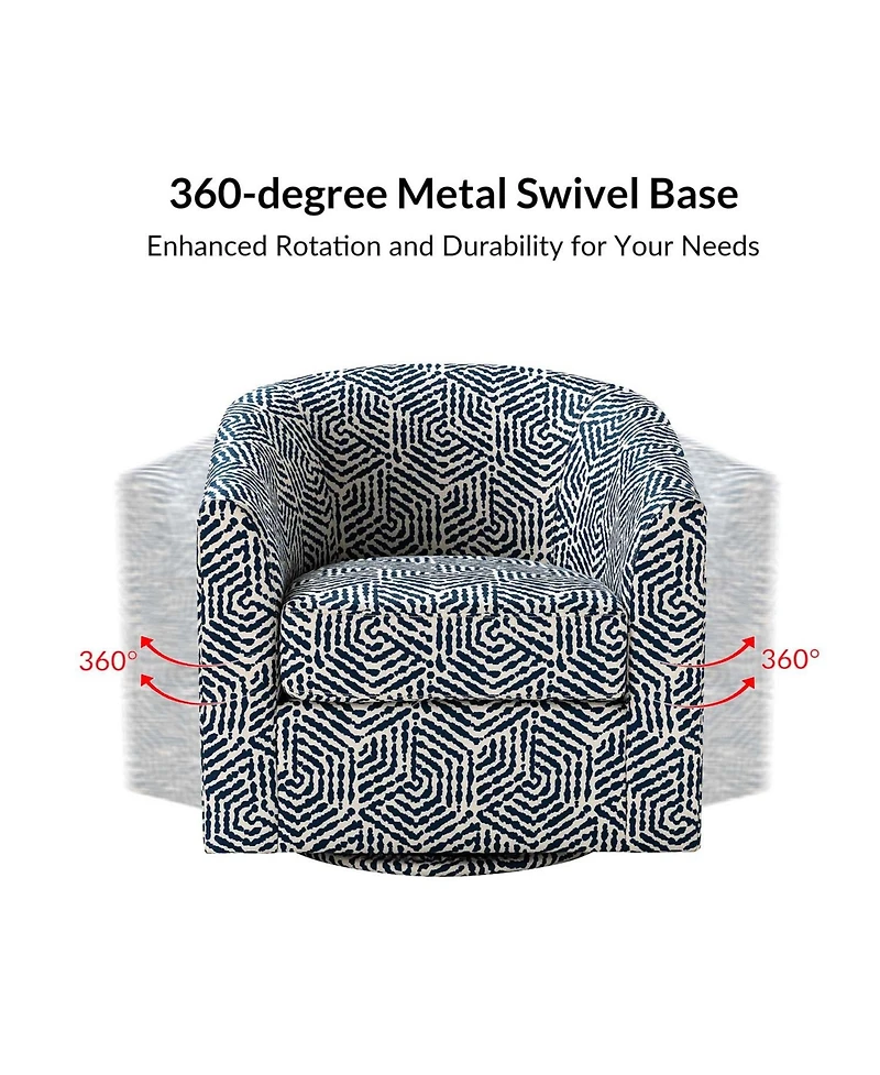 Hulala Home Amiir Upholstered Swivel Accent Chair
