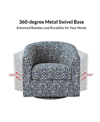 Hulala Home Amiir Upholstered Swivel Accent Chair