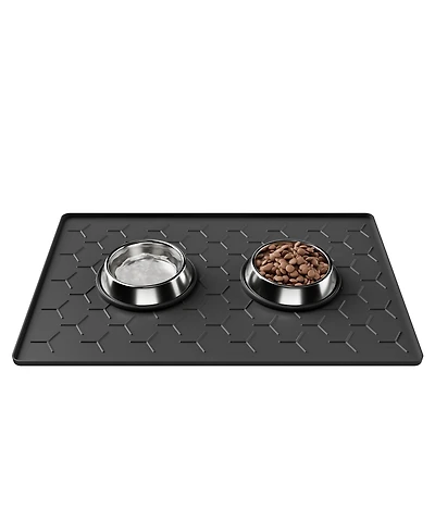 Aronkl Silicone Pet Feeding Mat Waterproof Non-Slip Raised Edge Easy Clean for Dogs Cats