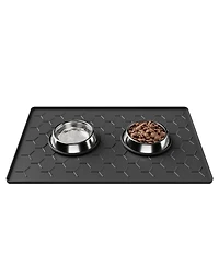 Aronkl Silicone Pet Feeding Mat Waterproof Non-Slip Raised Edge Easy Clean for Dogs Cats