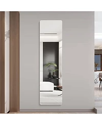 Midola 59 x 16 Inch Rectangular Full-Length Wall Mirror, Copper-Free Silver Glass with Shatter-Resistant Backing for Bedroom and Closet