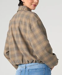 Liverpool Los Angeles Women's Bubble Hem Collared Jacket