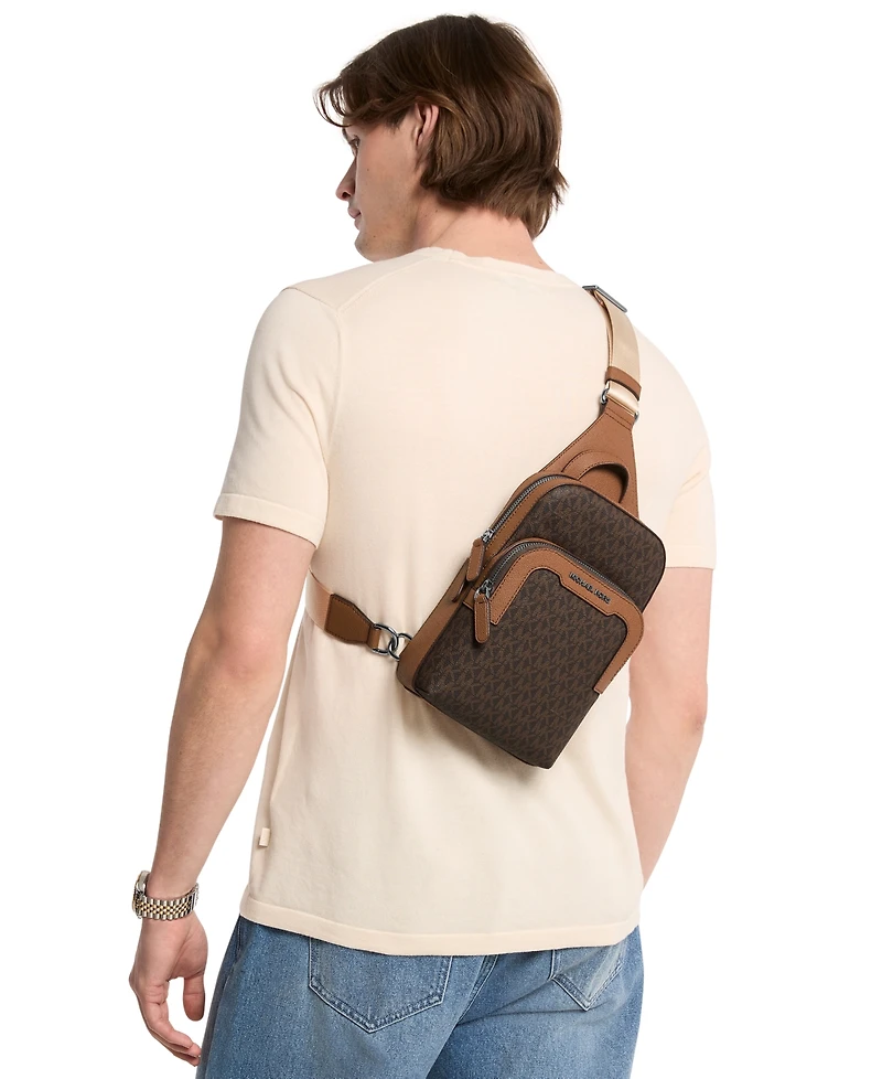 Michael Kors Men's Hudson Signature Logo Sling Bag