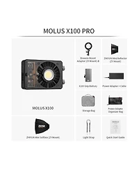 Zhiyun Molus X100 100W Bi-Color Pocket Cob Led Light Pro Kit