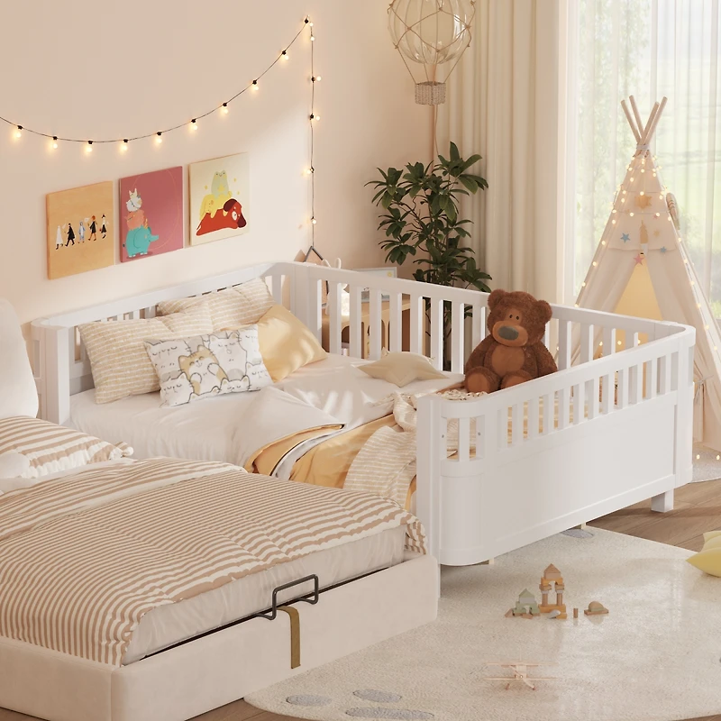 Streamdale Furniture Wood Platform Bed, Low Profile