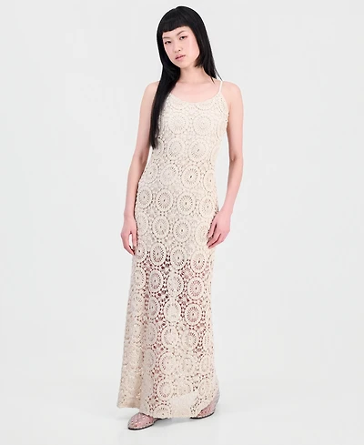And Now This Women's Crochet Maxi Slip Dress, Macy's Exclusive