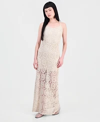 And Now This Women's Crochet Maxi Slip Dress, Macy's Exclusive