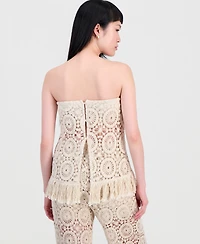 And Now This Women's Cotton Crochet Strapless Top, Macy's Exclusive