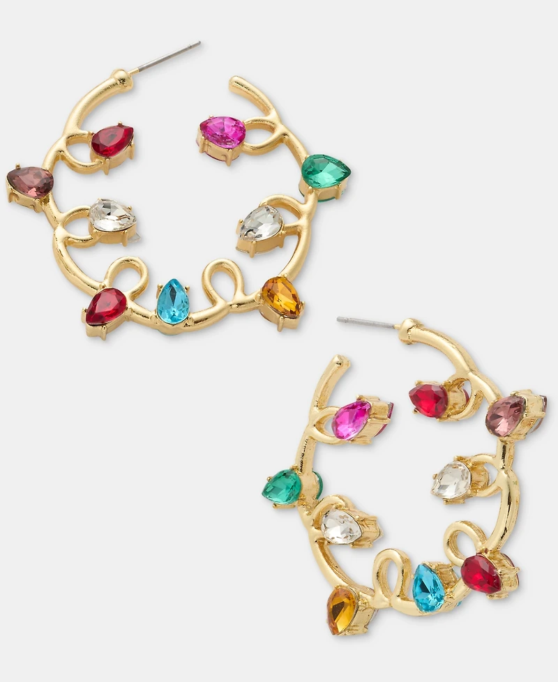Holiday Lane Christmas String Lights Hoop Earrings, Macy's Exclusive