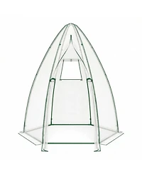 Gouun Portable Walk-In Mini Greenhouse with All-Weather Pe Cover