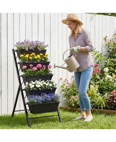 Gouun 5-Tier Vertical Raised Garden Bed with Removable Planter Boxes
