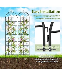 Gouun 4-Pack Heavy Duty Metal Garden Trellis 86 x 20 in for Climbing Plants