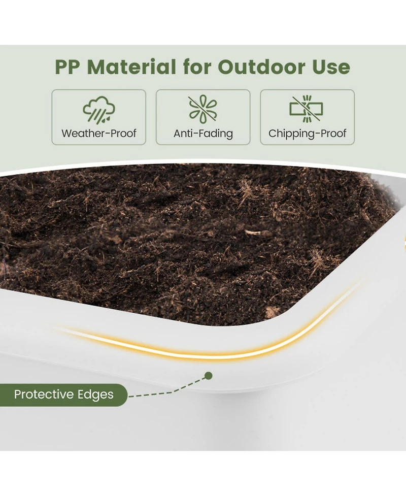 Gouun Self-Watering Raised Planter Box with Legs, Set of 2