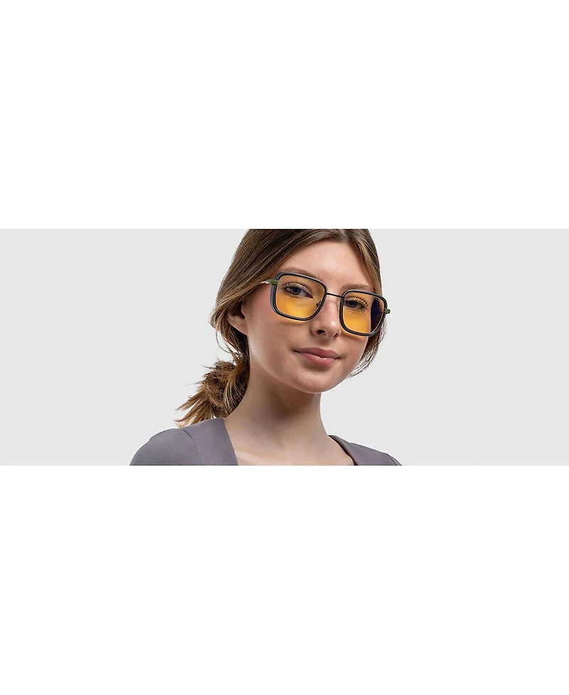 Gunnar Optiks Fallout Vault 33 Gunmetal and Olive Frame Amber Tint Glasses