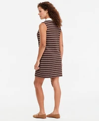 On 34th Women's Sleeveless Striped Pique Polo Knit Dress, Macy's Exclusive