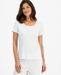 Charter Club Women's Cotton Pointelle Sleep Tee, Macy's Exclusive