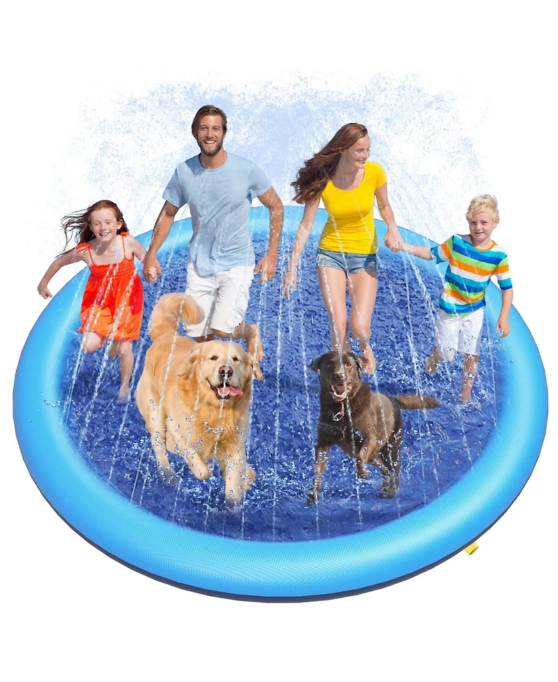 Aofar Dog Splash Pad Sprinkler Play Mat