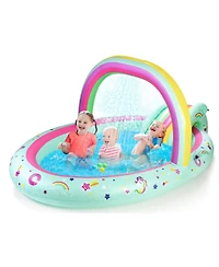 Aofar Inflatable Play Center Pool With Slide Sprinkler Garden
