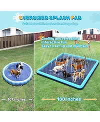 Aofar Dog Splash Pad Non-slip Sprinkler Pool Outdoor