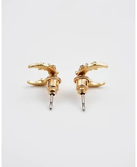 Fable England Nightshade Moon Gold Stud Earrings