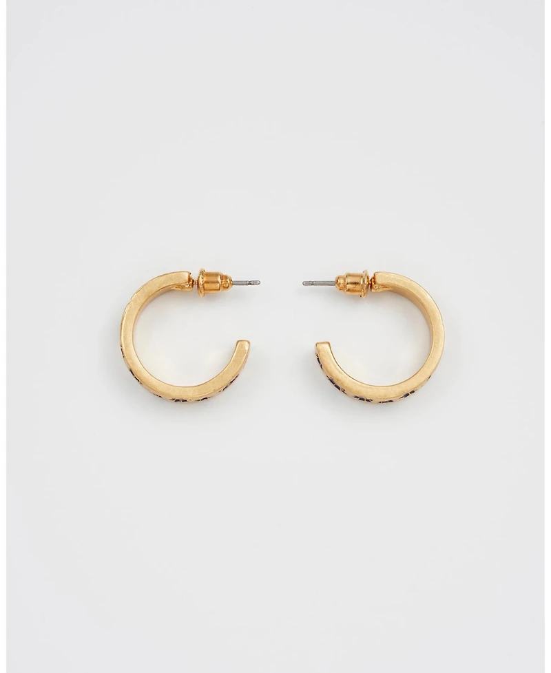 Fable England Nightshade Gold Hoop Earrings
