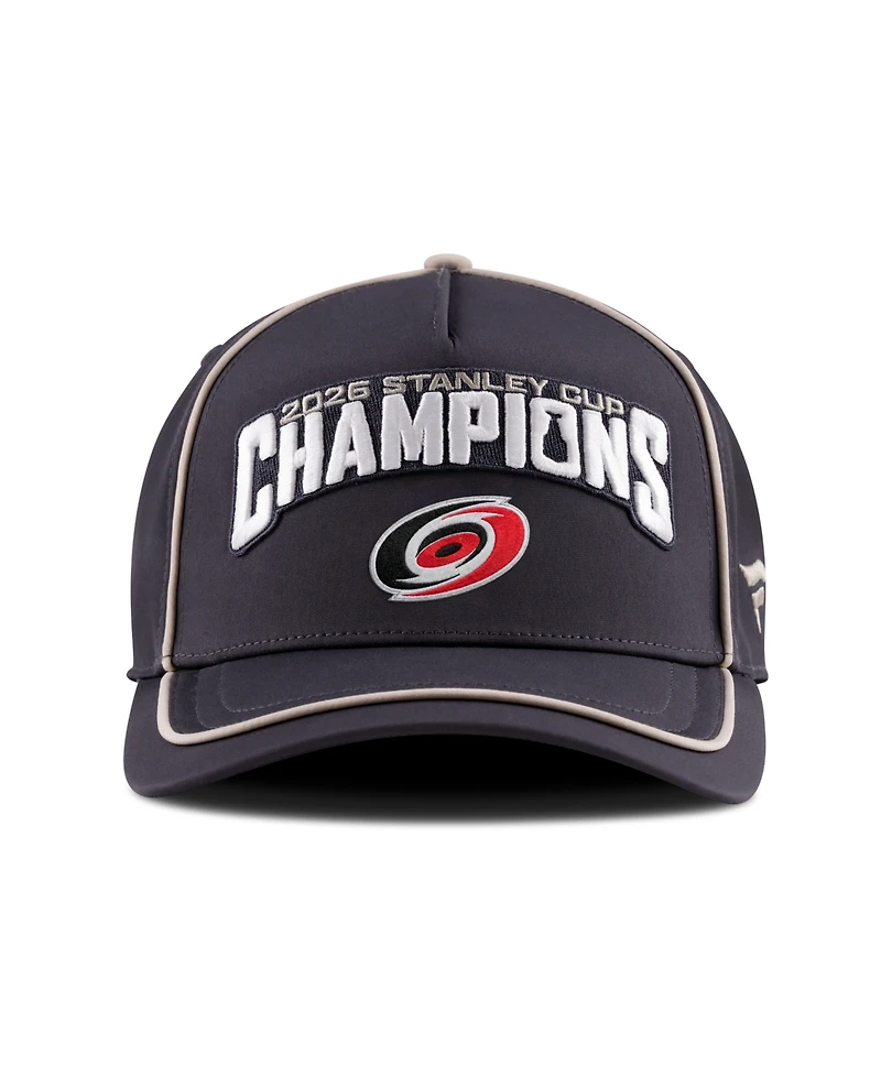 Fanatics Men's Black/Light Beige Carolina Hurricanes 2026 Nhl Stanley Cup Champions Locker Room Adjustable Hat