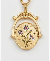 Fable England C Initial Cornflower Gold Spinner Chain Necklace